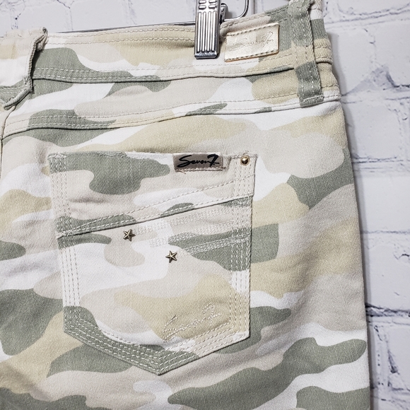 Seven7 Sz10 Skinny Easy Fit Camo Cuffed Jean - Picture 10 of 16